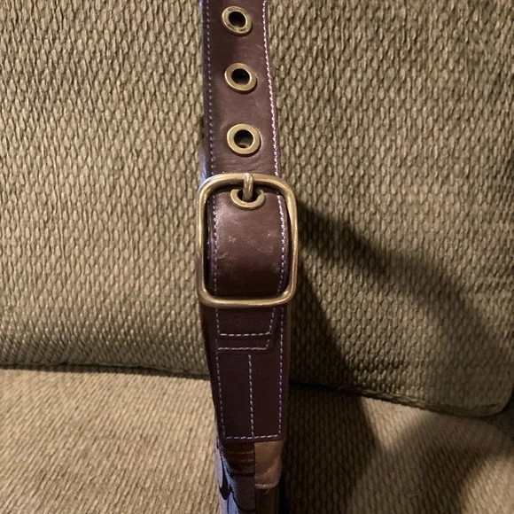 🍁Coach Patchwork Monogram Logo Shoulder Bag. Great Condition! $50/make offer🍂 - Picture 6 of 11